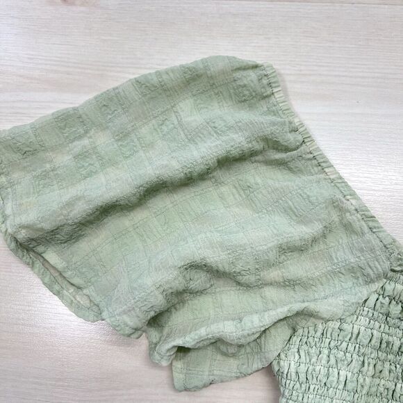 ASTR The Label Love Song Smock Blouse Women Large Mint Green Square Neck Lined - Picture 3 of 11